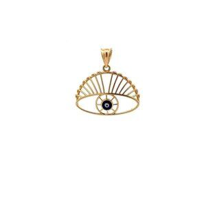 18K Gold Pendant Evil Eye
